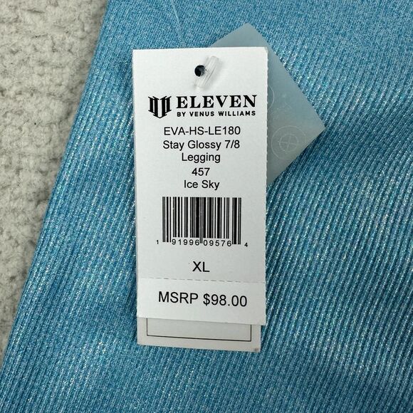 NWT Eleven Venus Williams Stay Glossy Leggings Women's XL Ice Sky 7/8 Activewear - Picture 5 of 10
